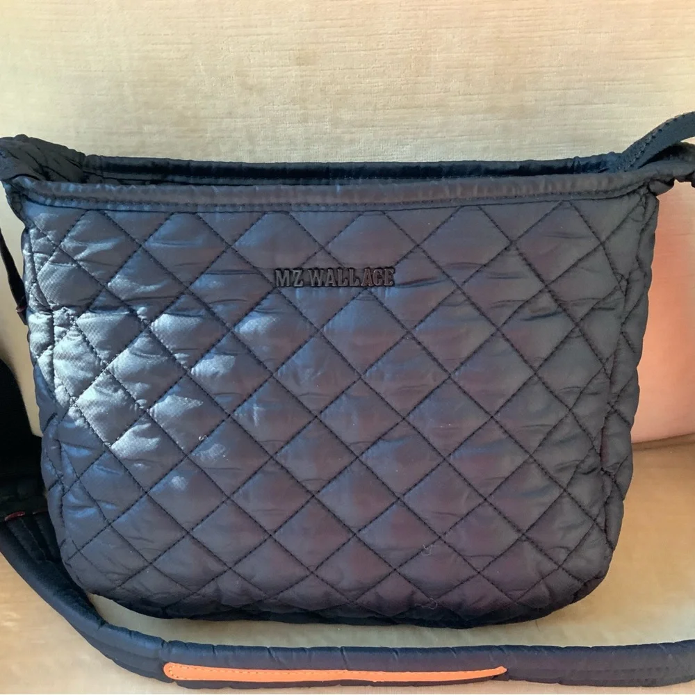 MZ Wallace Navy Quilted Crossbody Bag - Picture 2 of 2